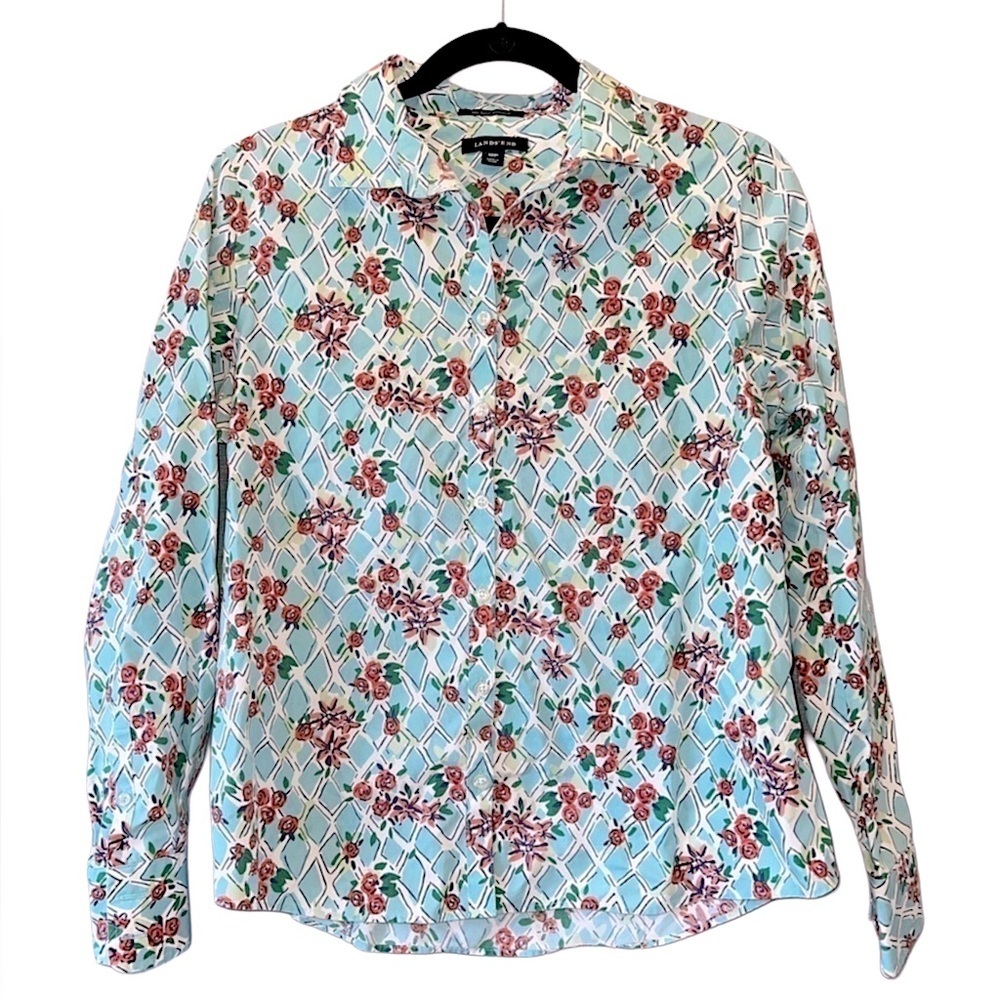 Land's End WOMEN'S Button up Top size 10P